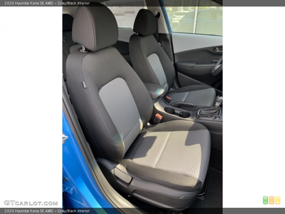 Gray/Black Interior Front Seat for the 2020 Hyundai Kona SE AWD #134757450