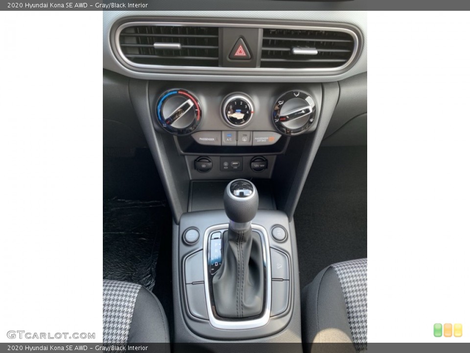 Gray/Black Interior Controls for the 2020 Hyundai Kona SE AWD #134757558