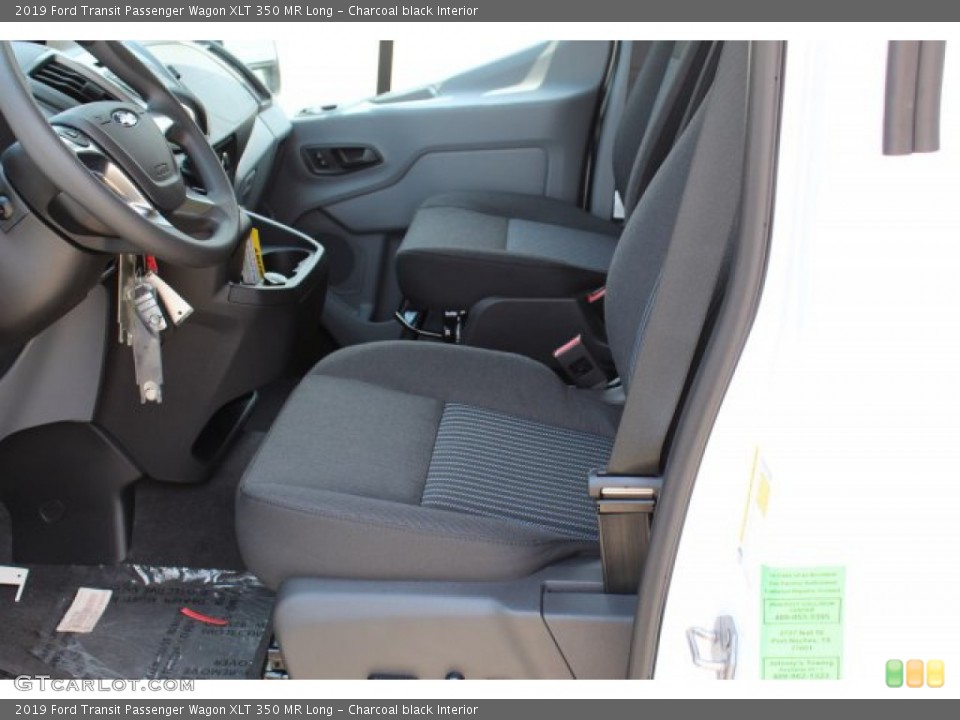 Charcoal black Interior Front Seat for the 2019 Ford Transit Passenger Wagon XLT 350 MR Long #134760198
