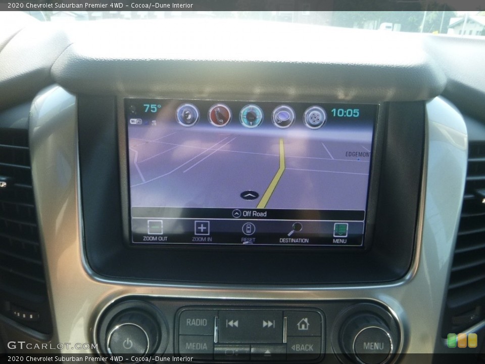 Cocoa/­Dune Interior Navigation for the 2020 Chevrolet Suburban Premier 4WD #134771103