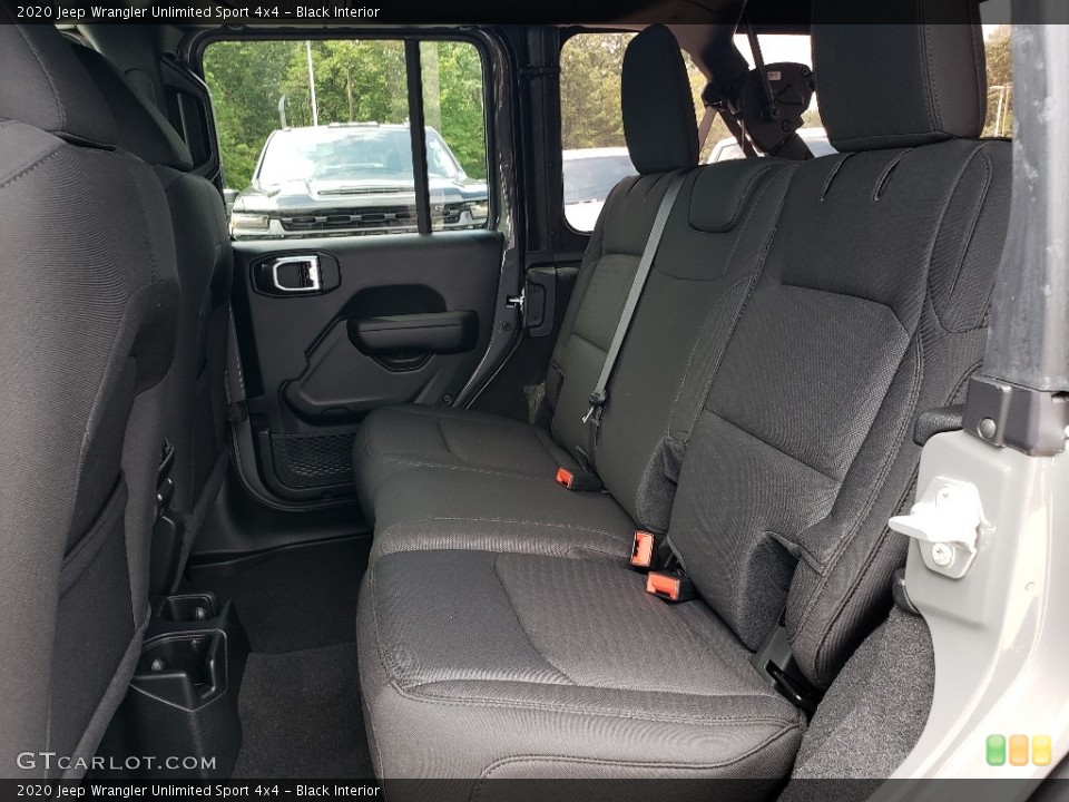 Black Interior Rear Seat for the 2020 Jeep Wrangler Unlimited Sport 4x4 #134773785