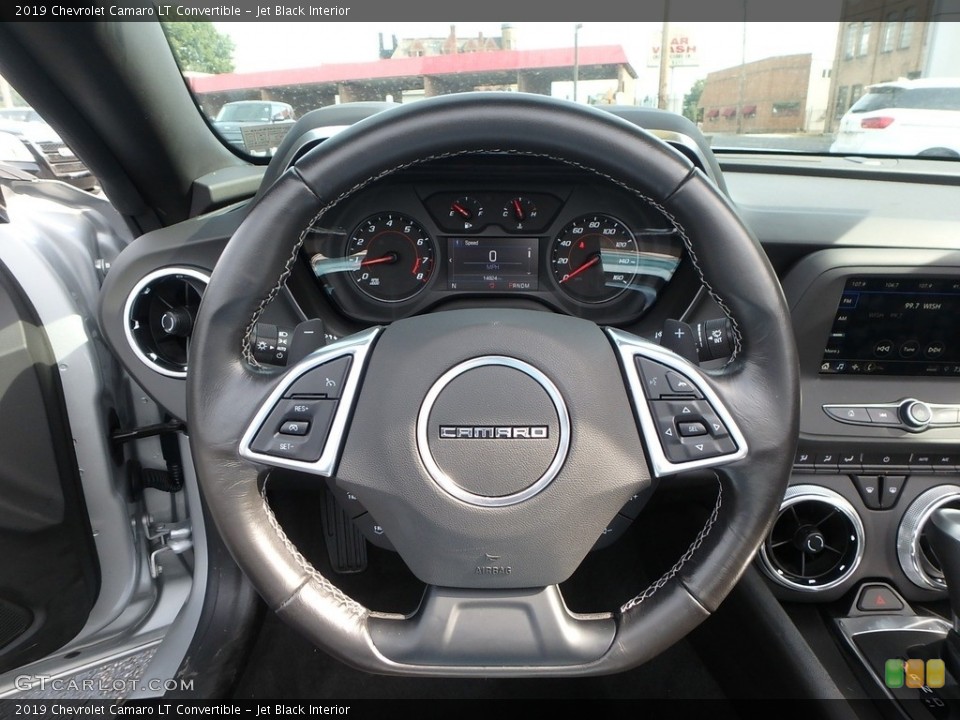Jet Black Interior Steering Wheel for the 2019 Chevrolet Camaro LT Convertible #134774094