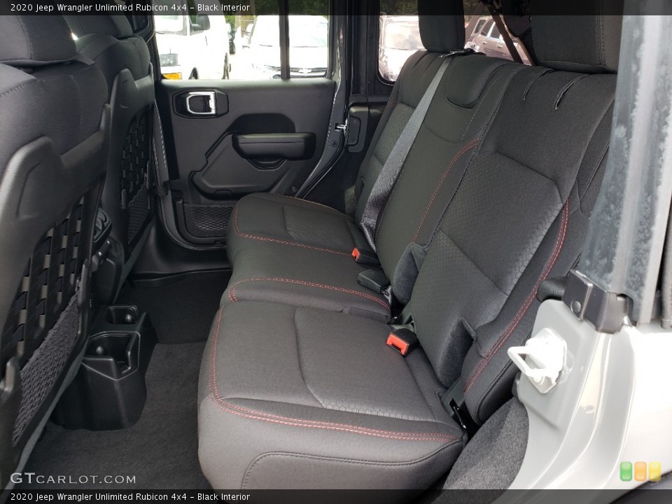 Black Interior Rear Seat for the 2020 Jeep Wrangler Unlimited Rubicon 4x4 #134774445
