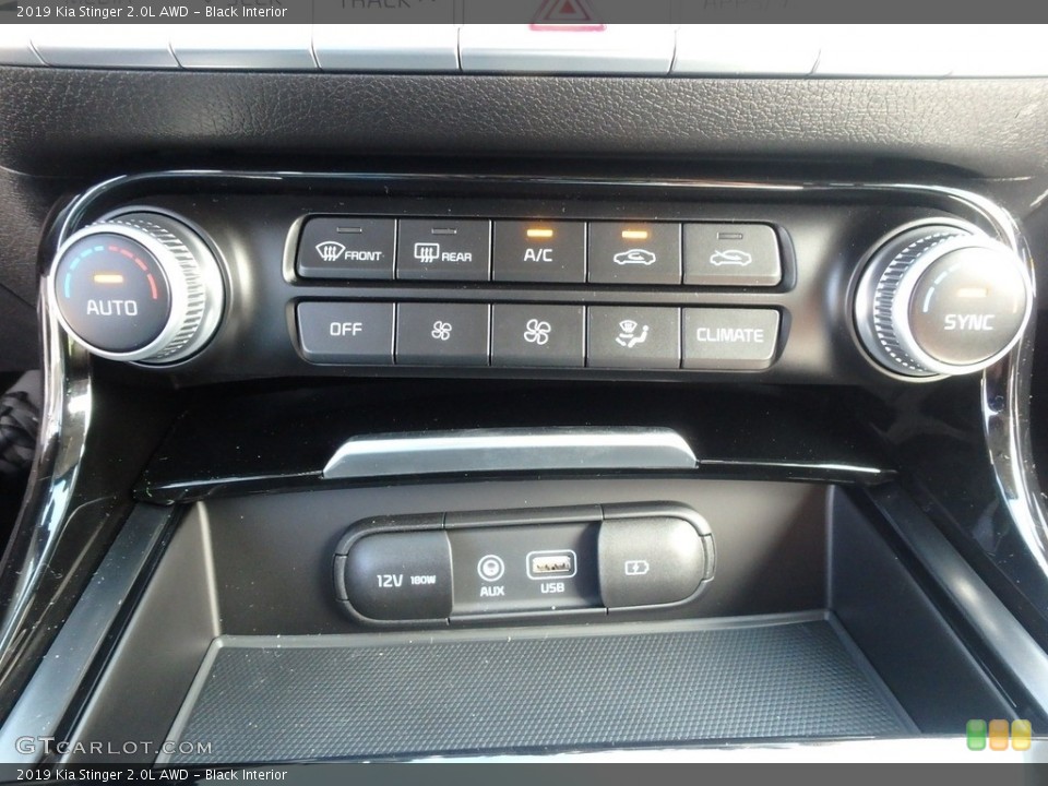Black Interior Controls for the 2019 Kia Stinger 2.0L AWD #134778114