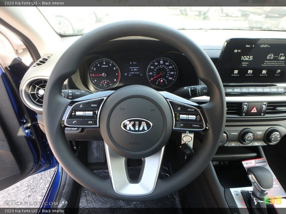 Black Interior Steering Wheel for the 2020 Kia Forte LXS #134778576