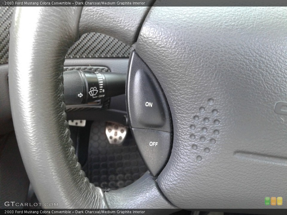 Dark Charcoal/Medium Graphite Interior Steering Wheel for the 2003 Ford Mustang Cobra Convertible #134779308