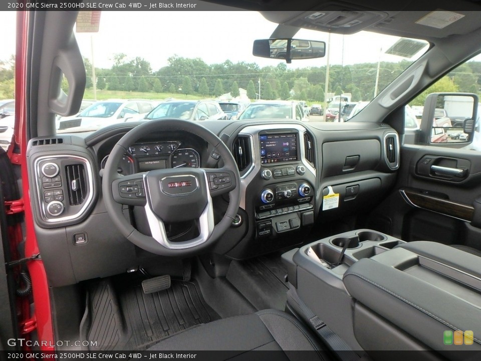 Jet Black Interior Photo for the 2020 GMC Sierra 2500HD SLE Crew Cab 4WD #134780559