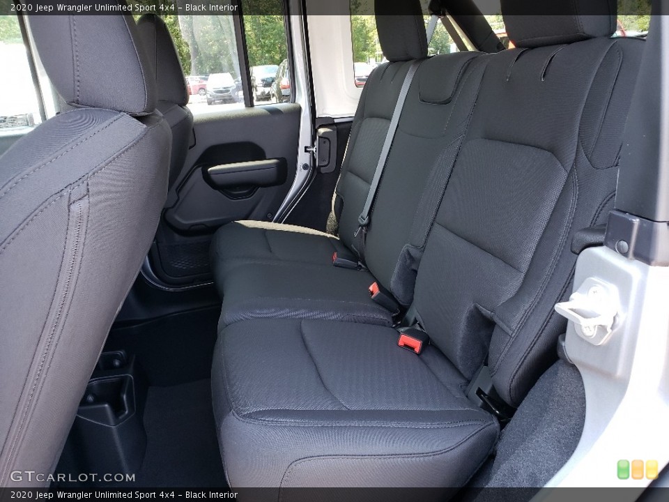 Black Interior Rear Seat for the 2020 Jeep Wrangler Unlimited Sport 4x4 #134784847