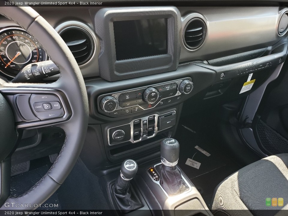 Black Interior Controls for the 2020 Jeep Wrangler Unlimited Sport 4x4 #134784949