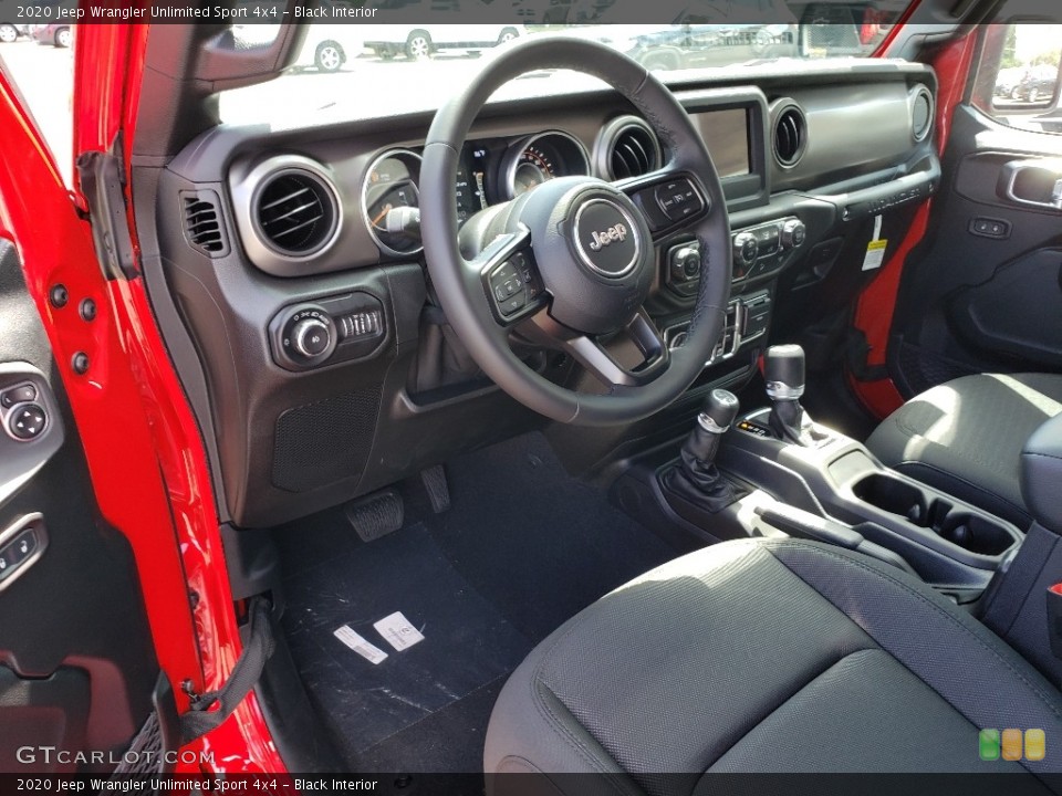 Black Interior Front Seat for the 2020 Jeep Wrangler Unlimited Sport 4x4 #134785359