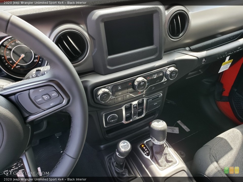 Black Interior Controls for the 2020 Jeep Wrangler Unlimited Sport 4x4 #134785420