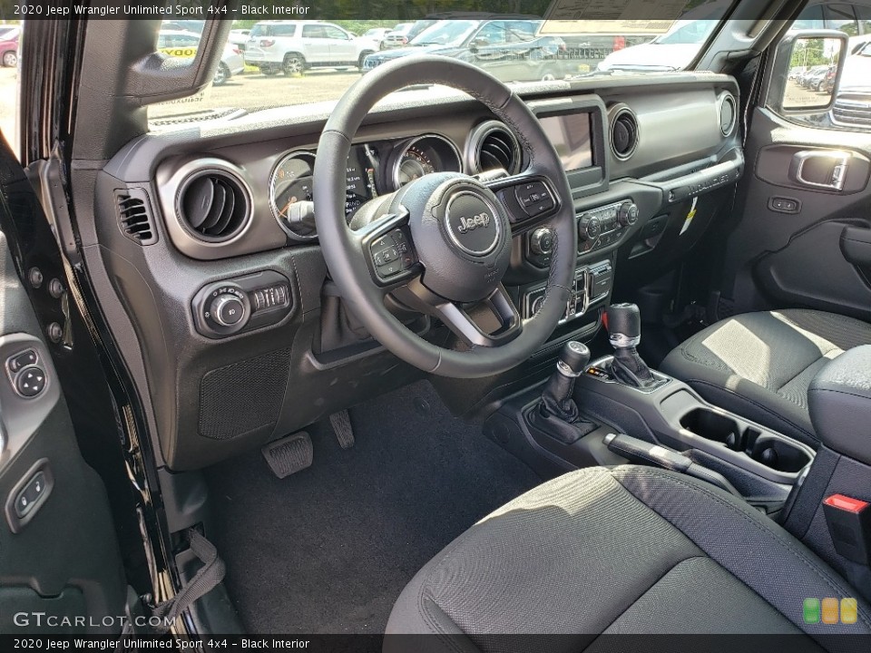Black Interior Photo for the 2020 Jeep Wrangler Unlimited Sport 4x4 #134786110