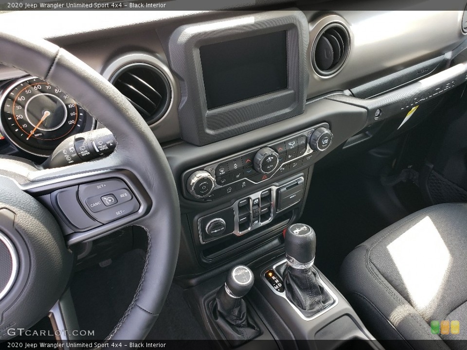 Black Interior Dashboard for the 2020 Jeep Wrangler Unlimited Sport 4x4 #134786179