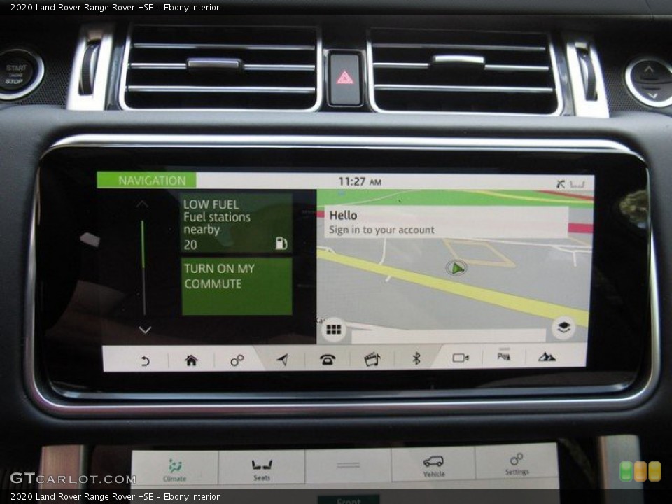 Ebony Interior Navigation for the 2020 Land Rover Range Rover HSE #134788681