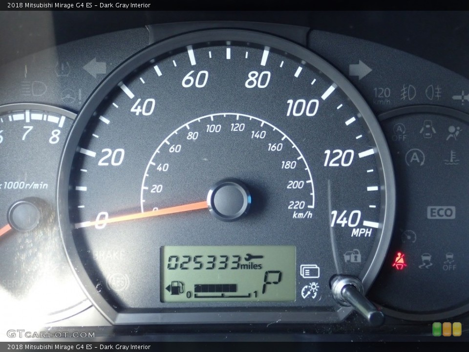 Dark Gray Interior Gauges for the 2018 Mitsubishi Mirage G4 ES #134791901