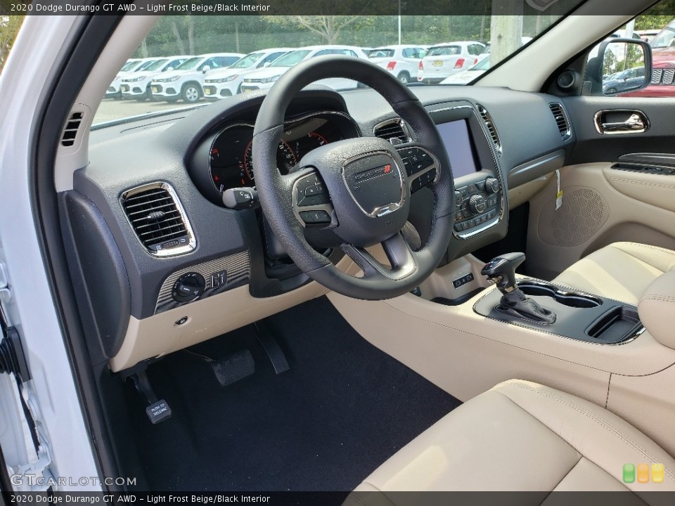 Light Frost Beige/Black Interior Photo for the 2020 Dodge Durango GT AWD #134792006
