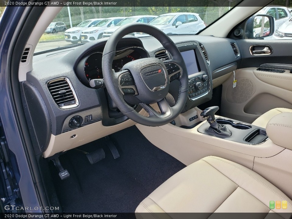 Light Frost Beige/Black Interior Photo for the 2020 Dodge Durango GT AWD #134792279