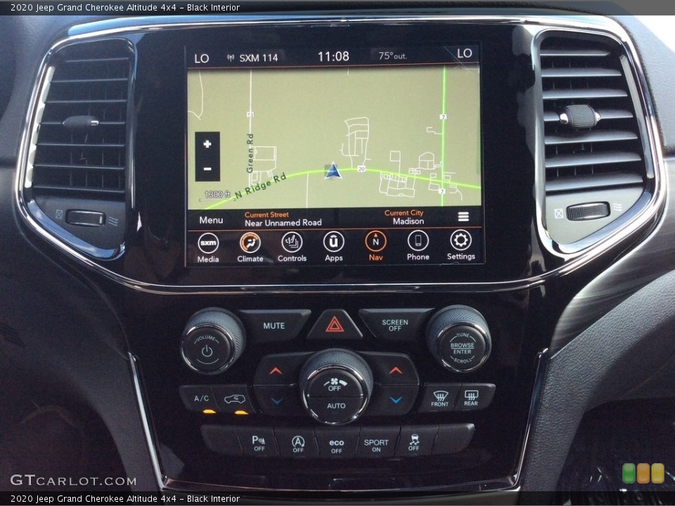 Black Interior Navigation for the 2020 Jeep Grand Cherokee Altitude 4x4 #134795927