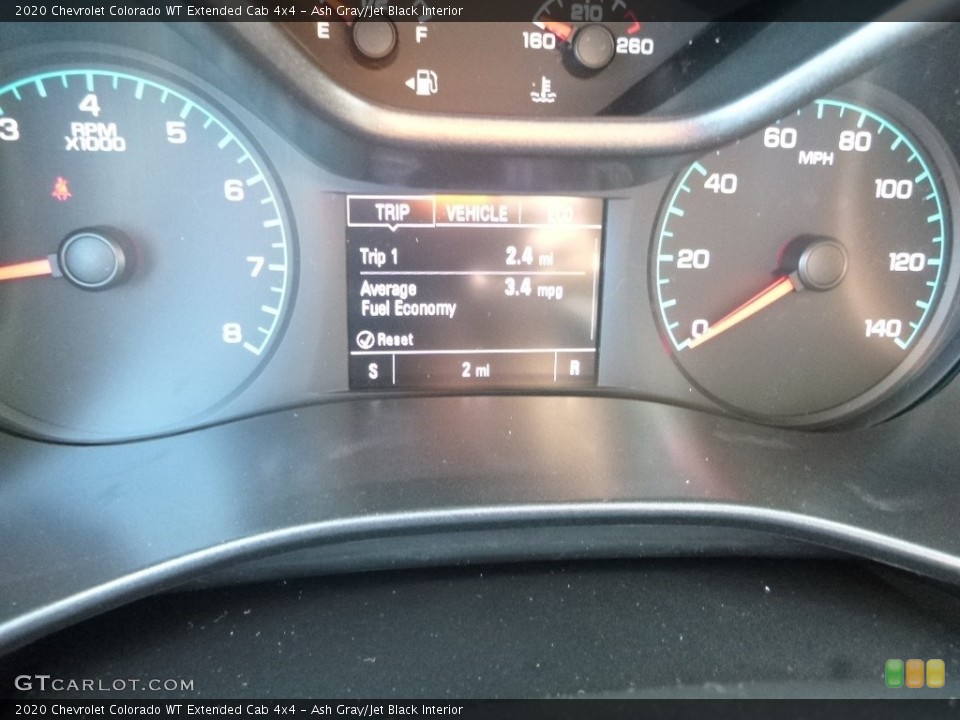 Ash Gray/Jet Black Interior Gauges for the 2020 Chevrolet Colorado WT Extended Cab 4x4 #134796761