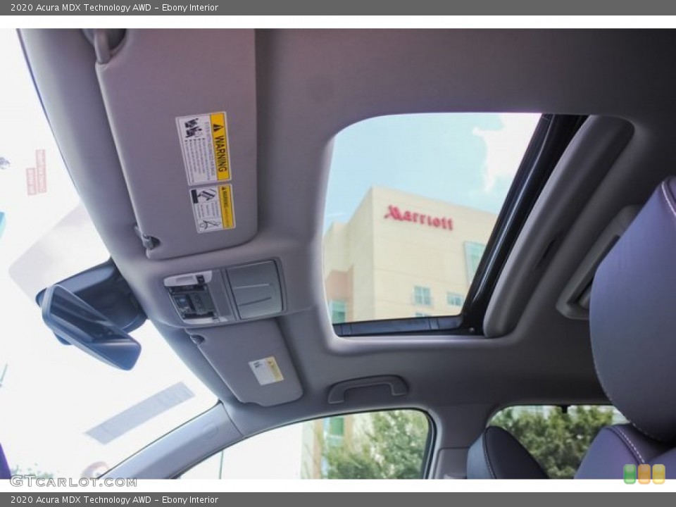 Ebony Interior Sunroof for the 2020 Acura MDX Technology AWD #134804813