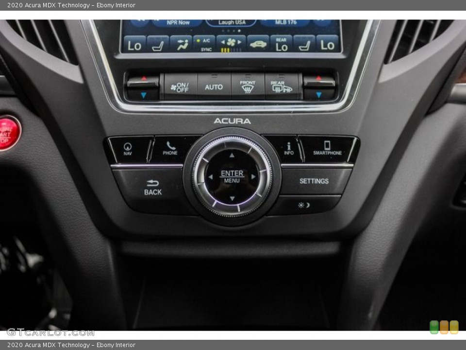 Ebony Interior Controls for the 2020 Acura MDX Technology #134806676