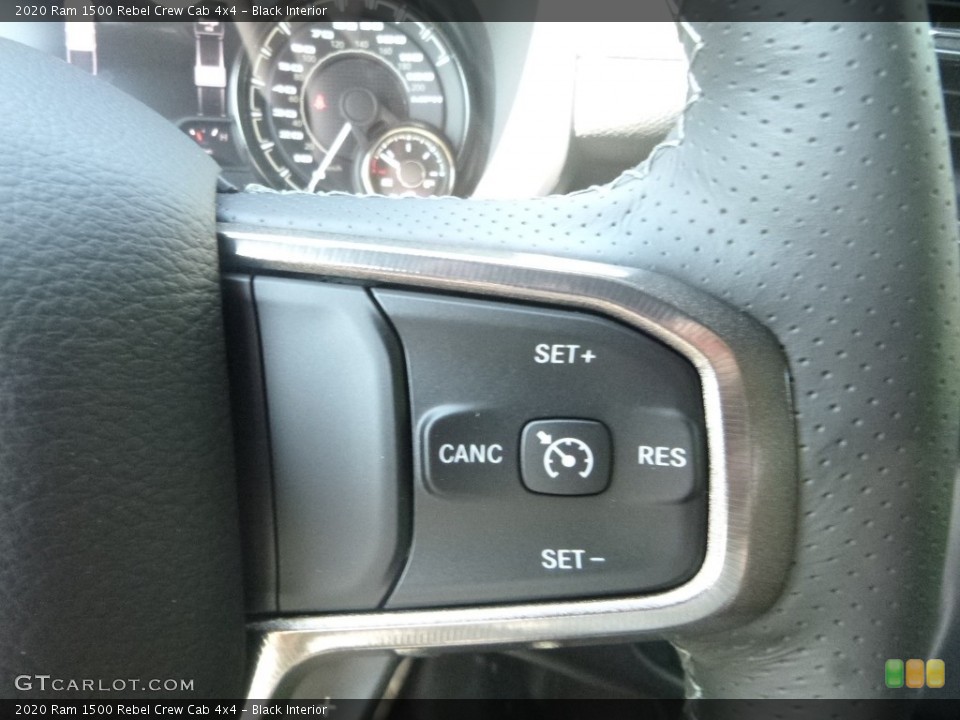 Black Interior Steering Wheel for the 2020 Ram 1500 Rebel Crew Cab 4x4 #134808719