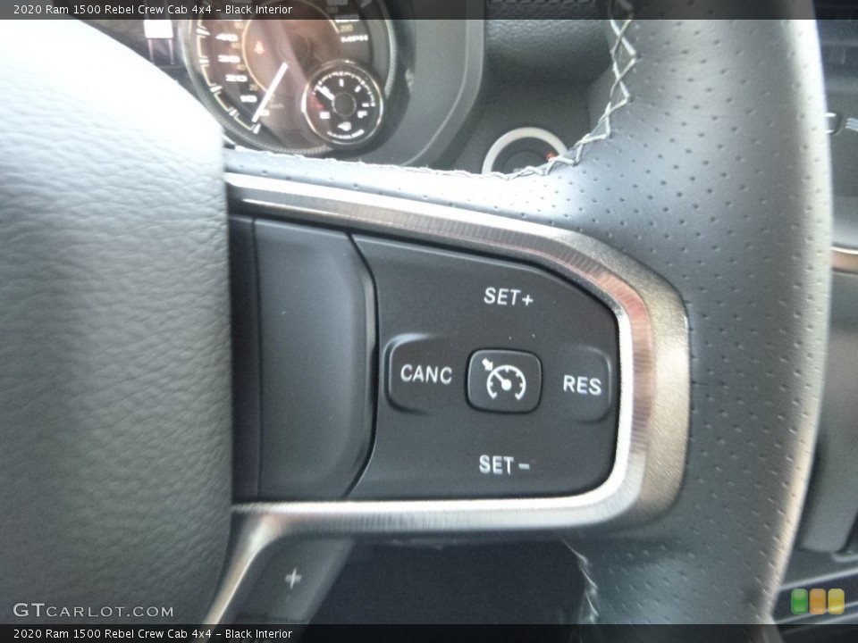 Black Interior Steering Wheel for the 2020 Ram 1500 Rebel Crew Cab 4x4 #134808839