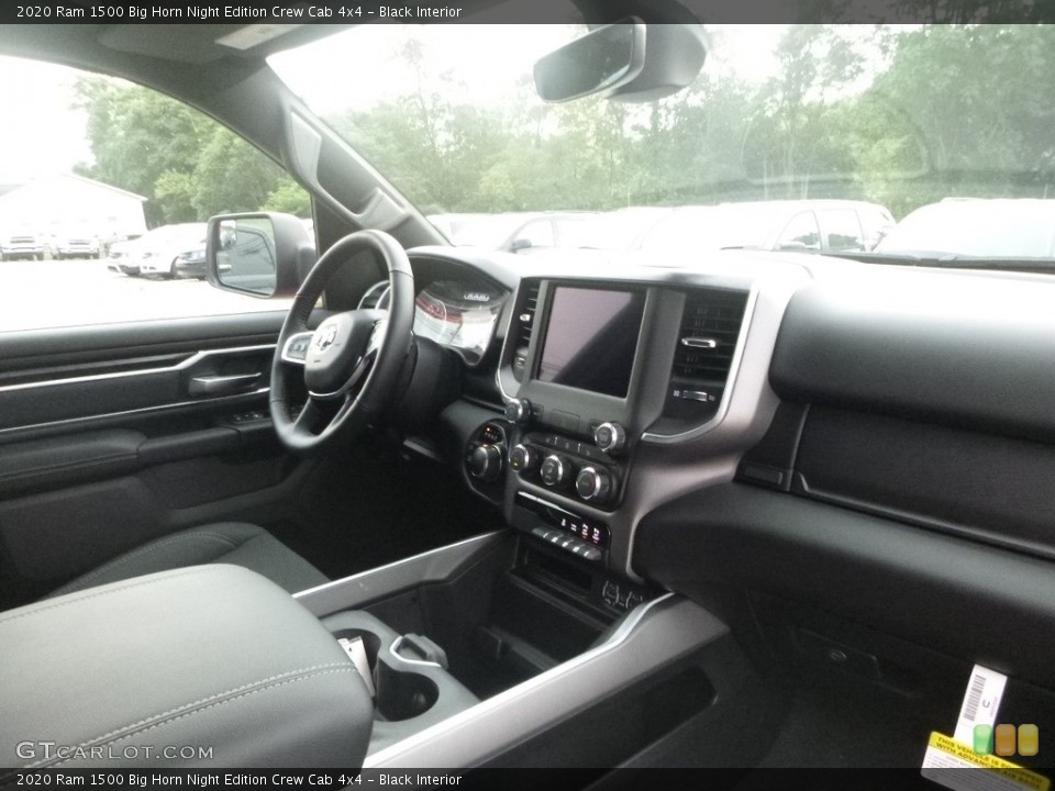 Black Interior Dashboard for the 2020 Ram 1500 Big Horn Night Edition Crew Cab 4x4 #134811970