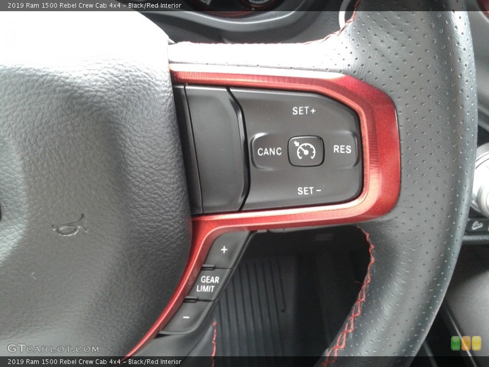 Black/Red Interior Steering Wheel for the 2019 Ram 1500 Rebel Crew Cab 4x4 #134815669