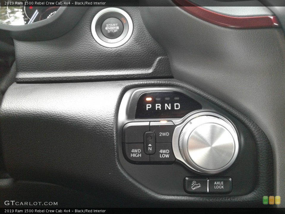 Black/Red Interior Transmission for the 2019 Ram 1500 Rebel Crew Cab 4x4 #134815849