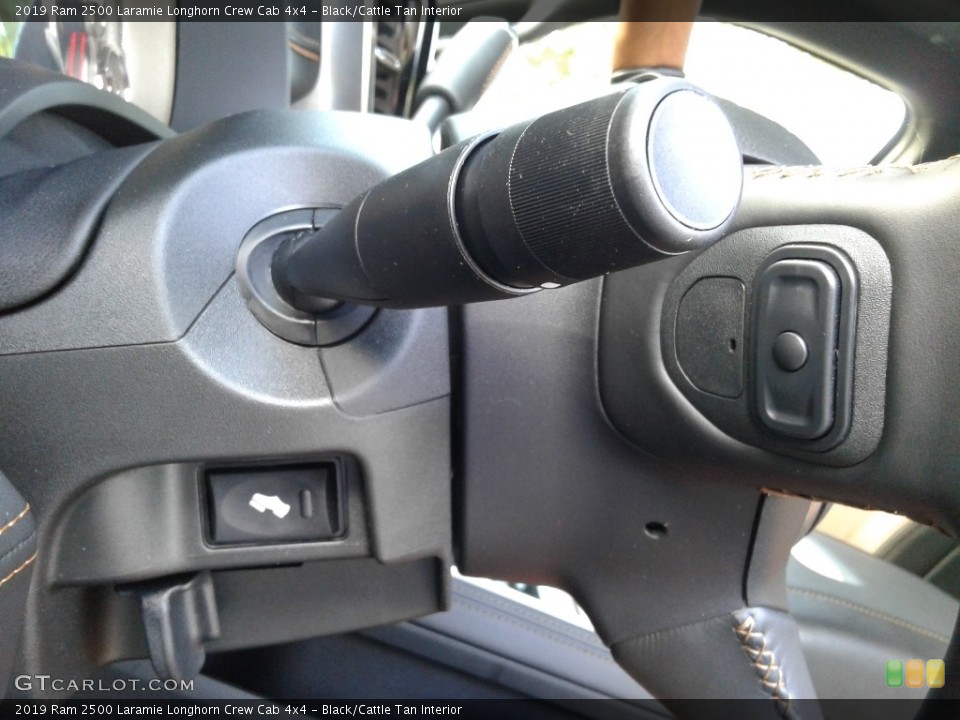 Black/Cattle Tan Interior Steering Wheel for the 2019 Ram 2500 Laramie Longhorn Crew Cab 4x4 #134818177