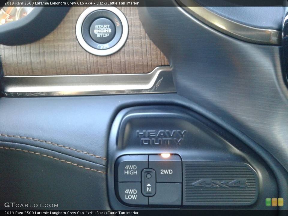Black/Cattle Tan Interior Controls for the 2019 Ram 2500 Laramie Longhorn Crew Cab 4x4 #134818513