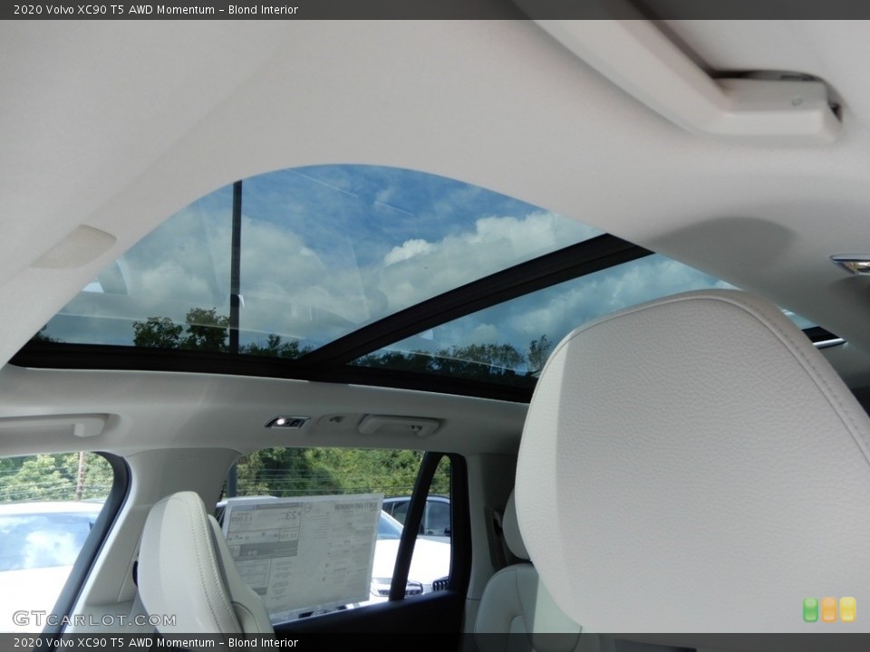 Blond Interior Sunroof for the 2020 Volvo XC90 T5 AWD Momentum #134826716