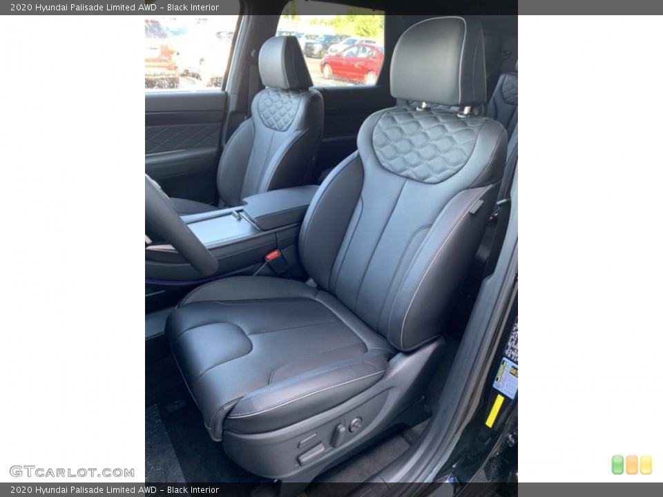 Black Interior Front Seat for the 2020 Hyundai Palisade Limited AWD #134831552