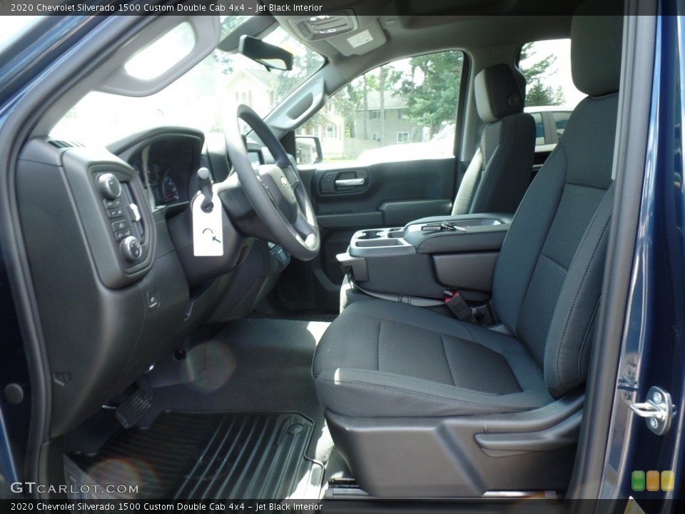 Jet Black Interior Photo for the 2020 Chevrolet Silverado 1500 Custom Double Cab 4x4 #134842718