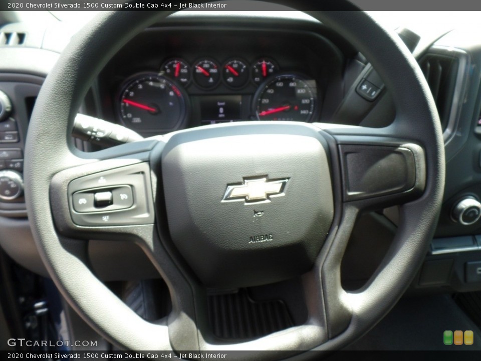 Jet Black Interior Steering Wheel for the 2020 Chevrolet Silverado 1500 Custom Double Cab 4x4 #134842808