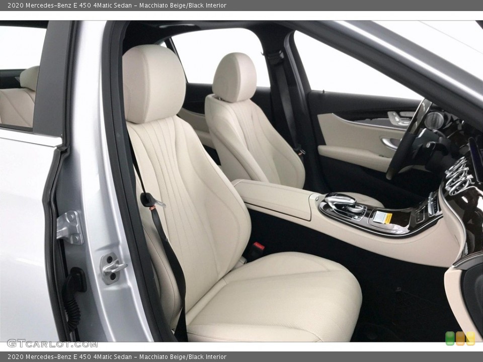 Macchiato Beige/Black Interior Photo for the 2020 Mercedes-Benz E 450 4Matic Sedan #134858676