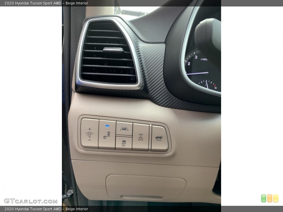 Beige Interior Controls for the 2020 Hyundai Tucson Sport AWD #134861688