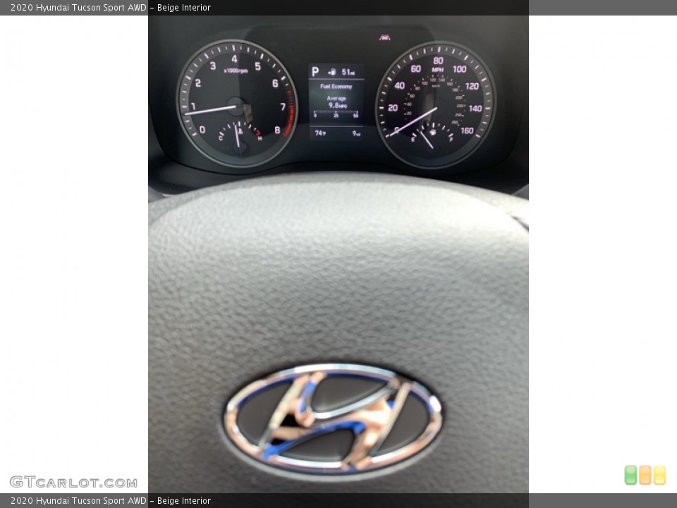 Beige Interior Gauges for the 2020 Hyundai Tucson Sport AWD #134861973