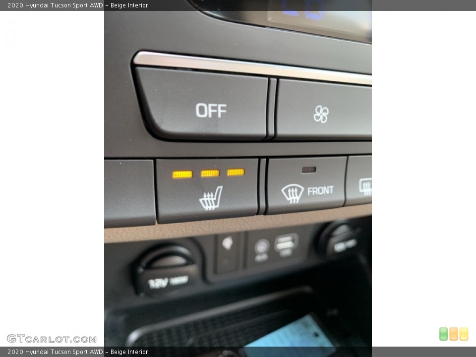 Beige Interior Controls for the 2020 Hyundai Tucson Sport AWD #134862078
