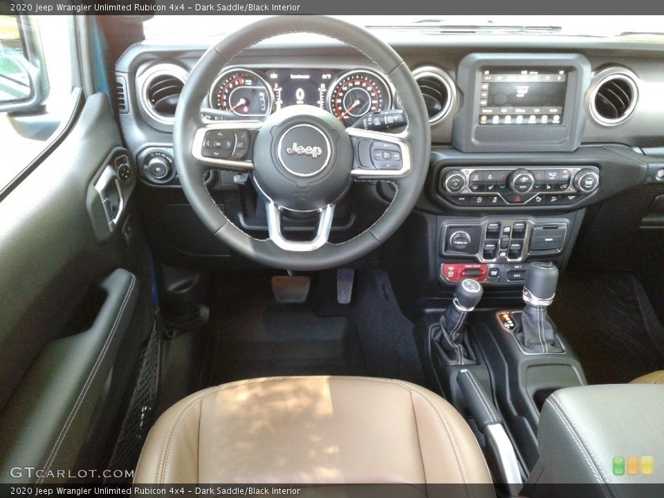 Dark Saddle/Black Interior Dashboard for the 2020 Jeep Wrangler Unlimited Rubicon 4x4 #134873123