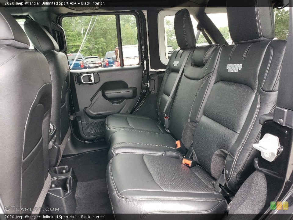Black Interior Rear Seat for the 2020 Jeep Wrangler Unlimited Sport 4x4 #134878118