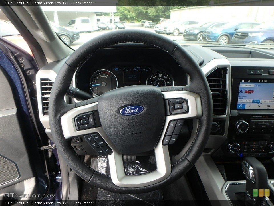 Black Interior Steering Wheel for the 2019 Ford F150 Lariat SuperCrew 4x4 #134880464