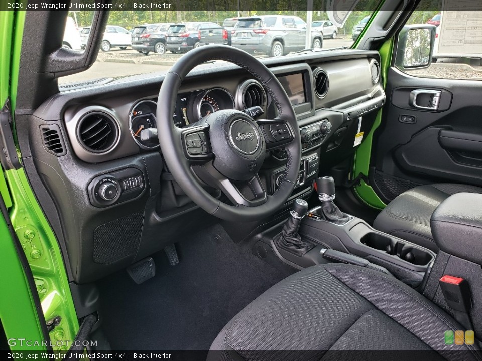 Black Interior Front Seat for the 2020 Jeep Wrangler Unlimited Sport 4x4 #134880674
