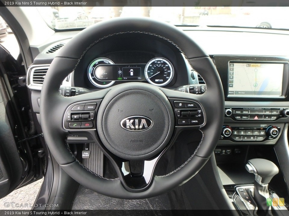 Black Interior Steering Wheel for the 2019 Kia Niro S Touring Hybrid #134882735