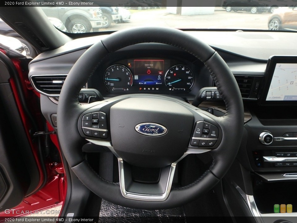 Ebony Interior Steering Wheel for the 2020 Ford Explorer Limited 4WD #134883249