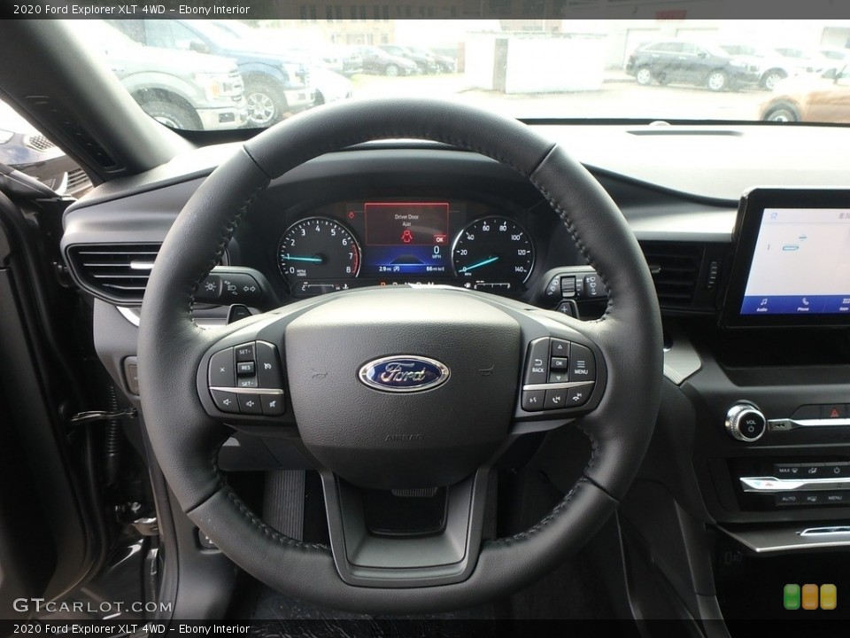 Ebony Interior Steering Wheel for the 2020 Ford Explorer XLT 4WD #134883791