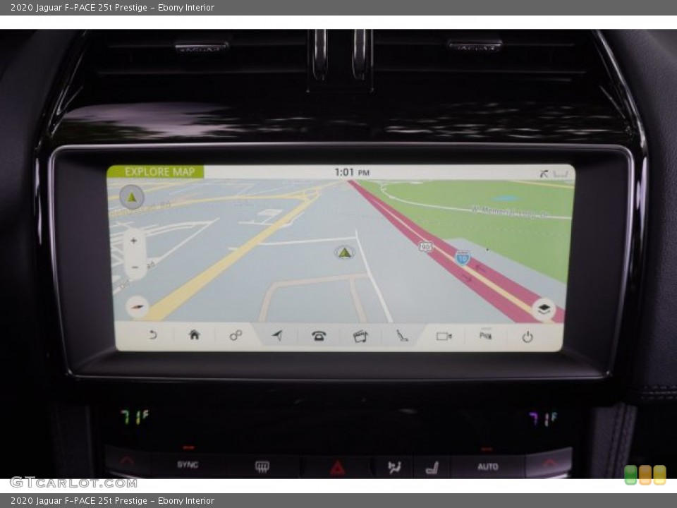 Ebony Interior Navigation for the 2020 Jaguar F-PACE 25t Prestige #134897278