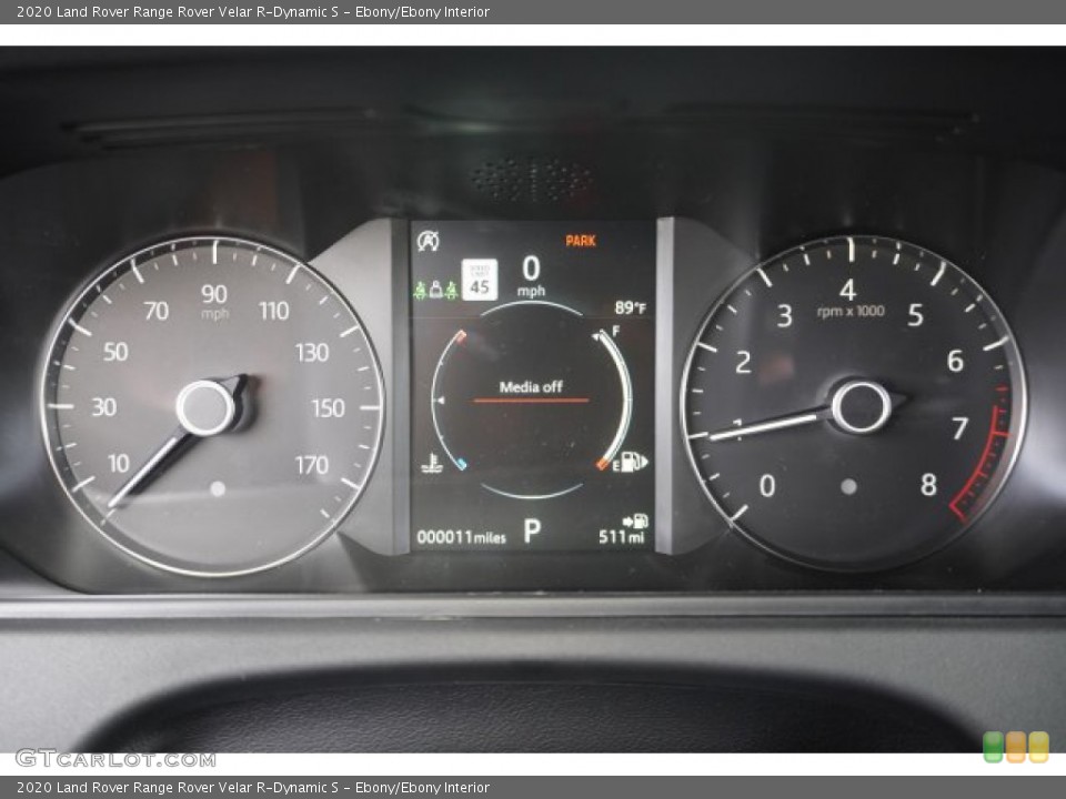 Ebony/Ebony Interior Gauges for the 2020 Land Rover Range Rover Velar R-Dynamic S #134898280