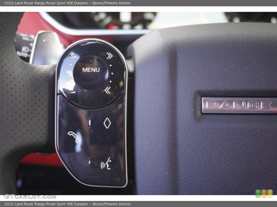 Ebony/Pimento Interior Steering Wheel for the 2020 Land Rover Range Rover Sport HSE Dynamic #134898493